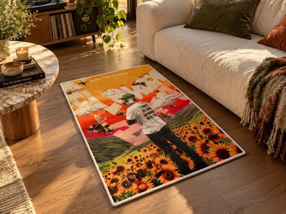 Sunflower Designer Art Rug – Design Floor Rug & Wall Hanging – Multicolor – illmuse, Decorative Objects, Nylon (photo 3 of 6)