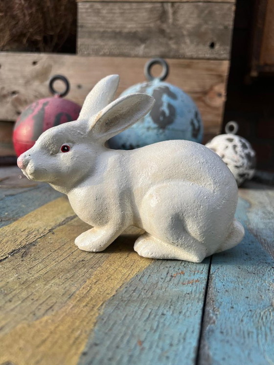 Image 1 of Set aus zwei weißen Kaninchenskulpturen