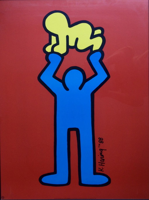 Offset Lithography Print 'Radiant Baby' Keith Haring, Estate