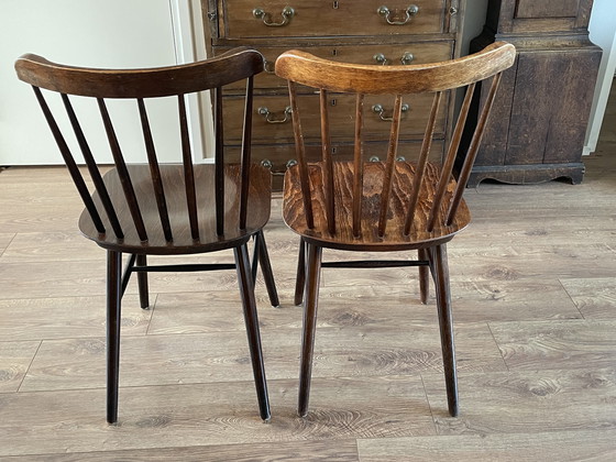 Image 1 of Set di 2 sedie in legno Ironica TON - Design di metà secolo