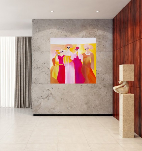 Acrylic painting #Womb 100x100cm – joart, Paintings & Drawings, Canvas (photo 3 of 9)