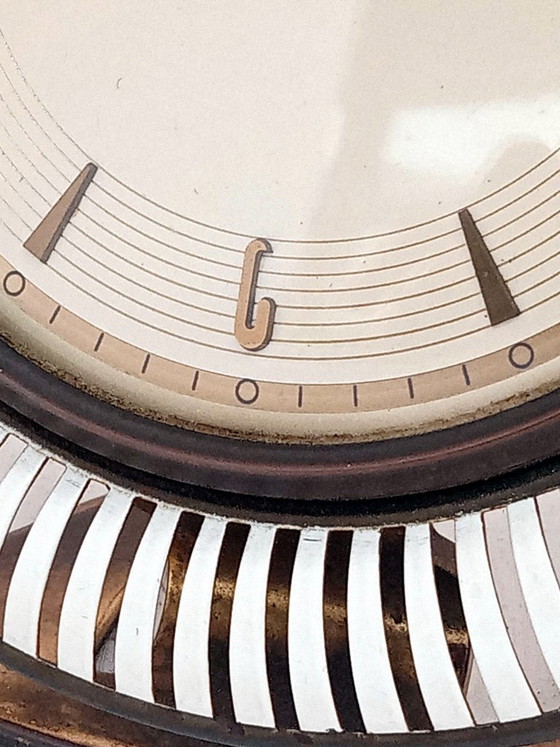 Image 1 of Heinrich Moller design Kienzle years '30 minimal neoclassic desk clock decò 8 days