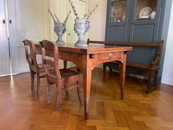 Tavolo da fattoria allungabile Tavolo da pranzo antico francese XIX secolo – Tavoli da pranzo, Legno (photo 11 of 25)