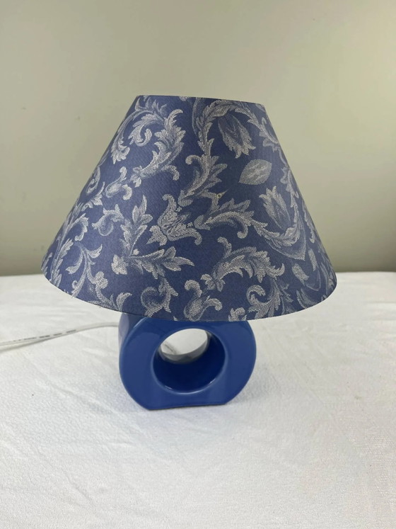 Blue ceramic lamp – Table lamps, Porcelain, Plastic, Mid Century Modern (photo 2 of 13)