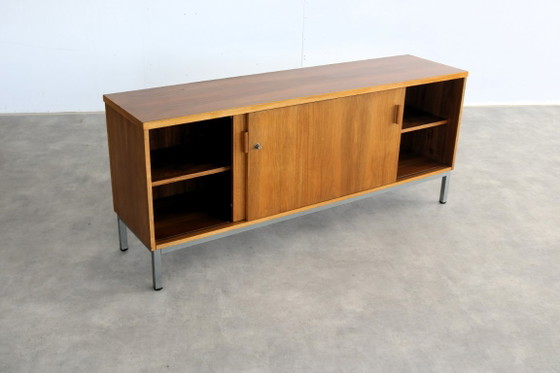 Vintage Sideboard | Sideboard | Filing Cabinet | 1960s – Wood, Chrome (photo 7 of 9)