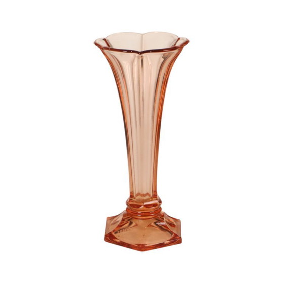 Pink Rosaline Art Deco Vase VSL Luxval Americain 23cm – Glass (photo 3 of 13)