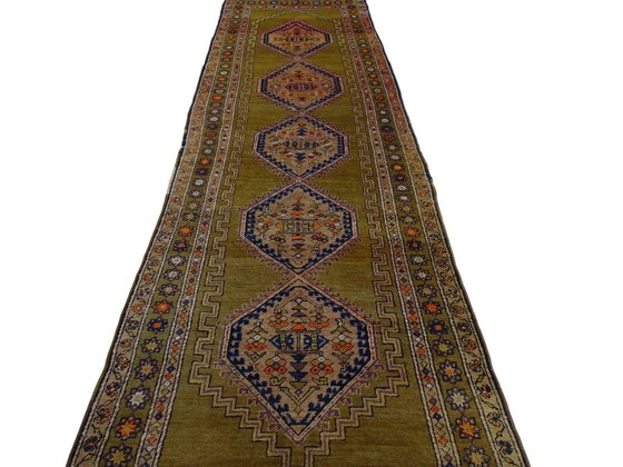 Image 1 of Semi-antique Kazak runner - 375 x 113 - Hand-knotted