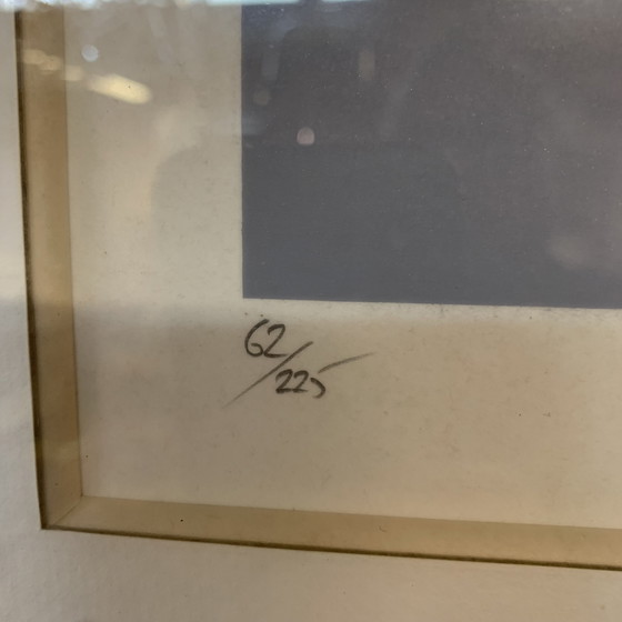 Image 1 of Lithographie "Rote Stühle" von Ole Kurtzau