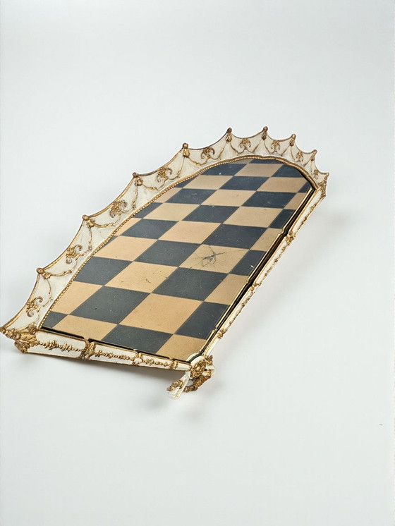 Image 1 of specchio da parete vintage Palladino Rococò Fiorentino, specchio dorato