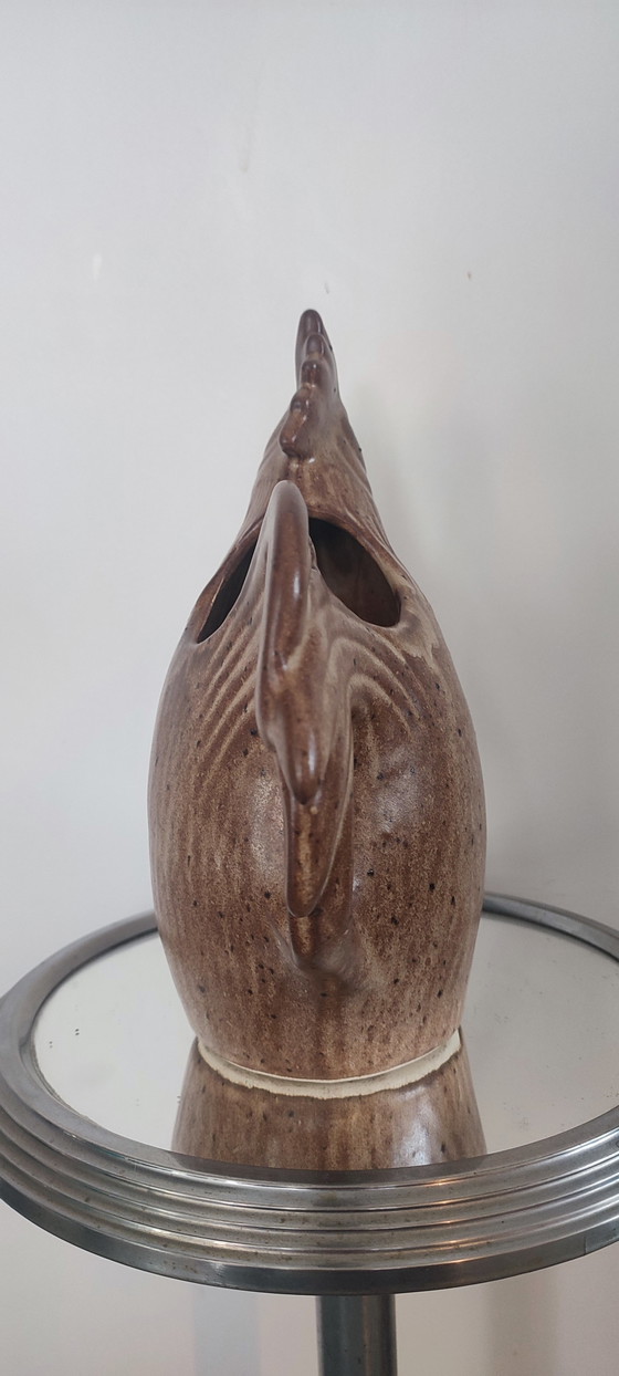 Image 1 of Brocca zoomorfa in ceramica di Vallauris, a forma di gallo