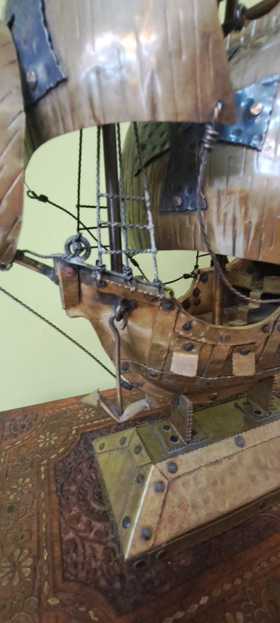 Bateau vintage, Objets déco, Métal, Laiton, Noir (photo 4 sur 9)