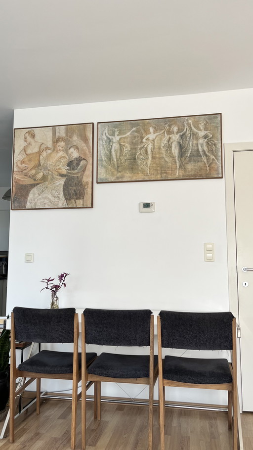 Reproduction de fresque en édition limitée - "Scena di Musica" par Giovanni Antonio Fasolo (182/499)