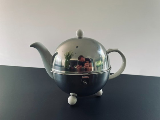 Image 1 of Servizio da tè/caffè vintage – ceramica e acciaio inossidabile – 3 pezzi