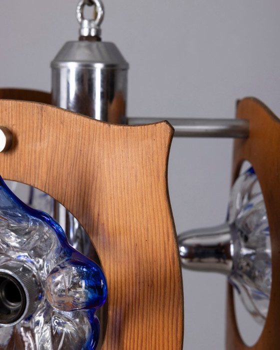 Vintage kroonluchter van Murano-glas uit de jaren 60, Italiaans design. (photo 9 of 10)