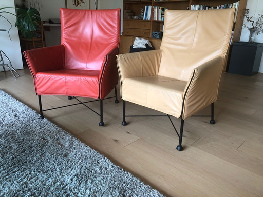 Fauteuil Charly de Montis (rouge et jaune)