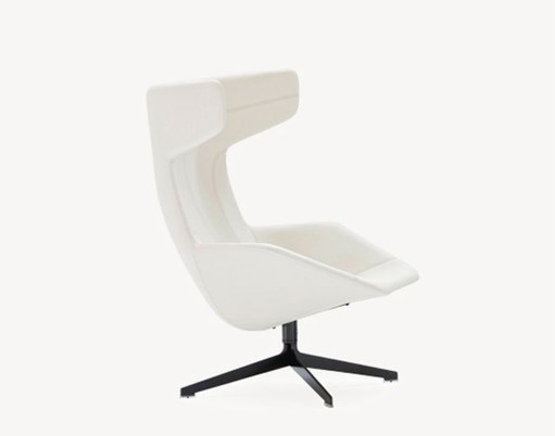 Set of "Take a Line for a Walk" lounge chair and footstool by Alfredo Haberli for Moroso