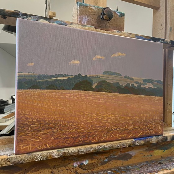 Image 1 of Dipinto unico, Quattro Nuvole, pezzo unico dipinto a mano, 45 x 30 cm, pittura acrilica su tela