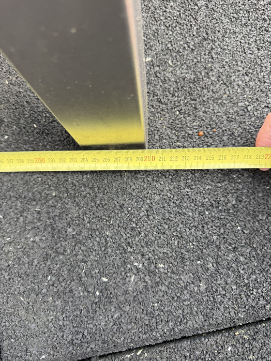 Image 1 of Chaise longue unique en acier inoxydable avec des planches composites solides