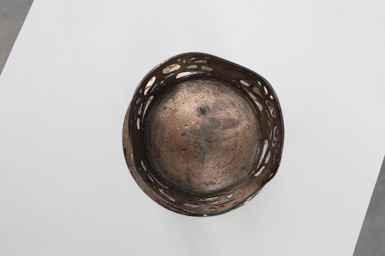 Image 1 of Jugendstil Weinflaschenhalter aus Zinn, gemarkt Urania 1075, ca. 1910