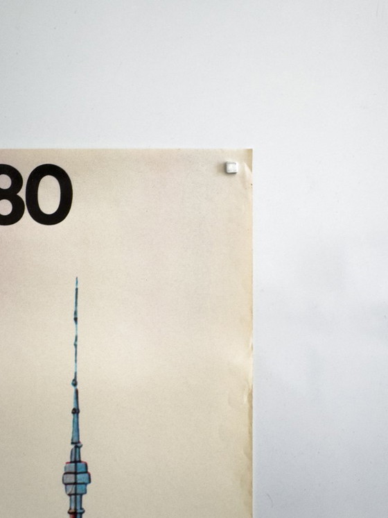 Image 1 of 🏅 Moscow 1980 – Original Olympics Poster by V. Davidov (Spanish Sponsor Edition) – 1980 | 61 x 41cm