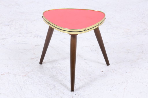 Vintage flower table | Mid - Century kidney-shaped table | side tables red 60s #07-40