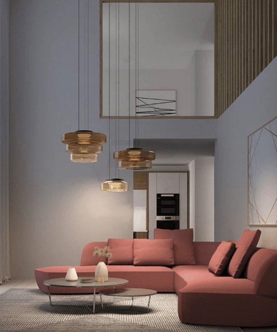 Image 1 of Lámpara colgante estilo Bauhaus, 3 capas