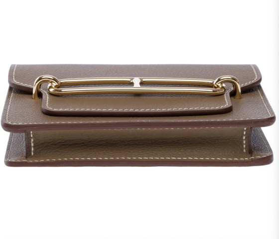 Image 1 of Accessoire HERMES Roulis Slim en Cuir Étoupe - 101795%