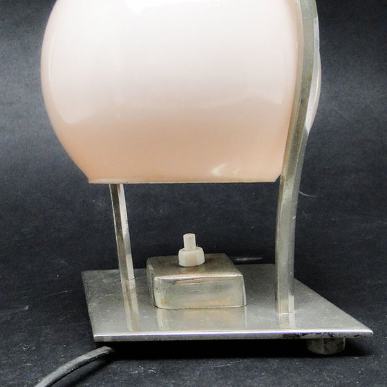 Glass and Metal Table Lamp, Germany, 1930s (photo 8 of 15)