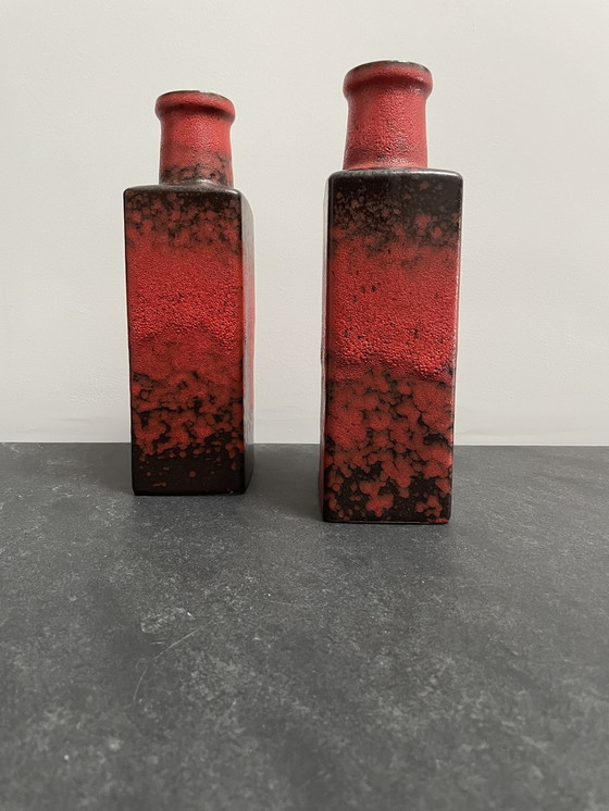 Image 1 of Iconic red Fat Lava vases