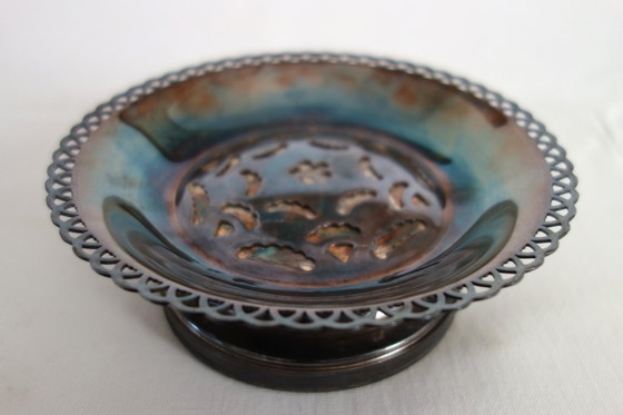 Image 1 of Coquillor butter dish in silver-plated metal, 1950s/60s