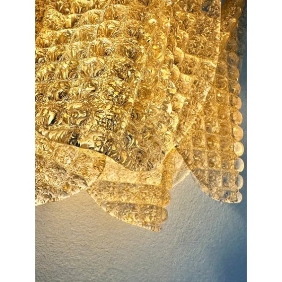 Image 1 of Sculptural Gold “Granigli” “Rondini” Murano Glass Wall Lamps in Modern Style