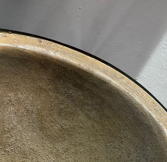 Image 1 of wrist pots oval side table brass