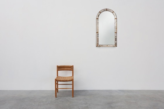 Image 1 of 20th Century Spanish trapezoidal Venetian mosaic Mirror with brass details 