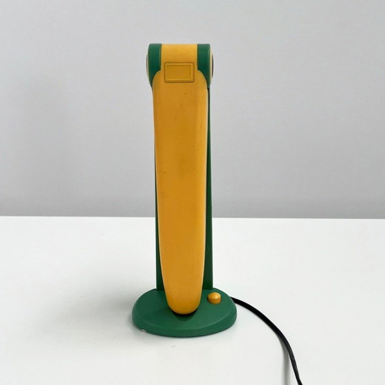 Image 1 of Lampe Toucan Vert Mer et Jaune par H.T. Huang pour Huanglite, années 1980