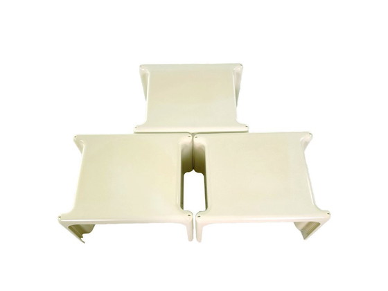 Image 1 of Set di 3 tavolini impilabili vintage Scagno – Giotto Stoppino per Elco