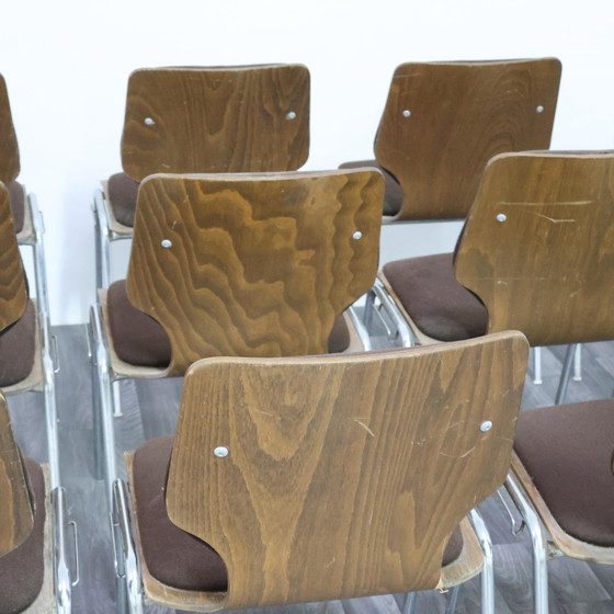 Image 1 of Carlo Ratti Set Da Ufficio 12 Sedie Design Modernariato Anni ‘70