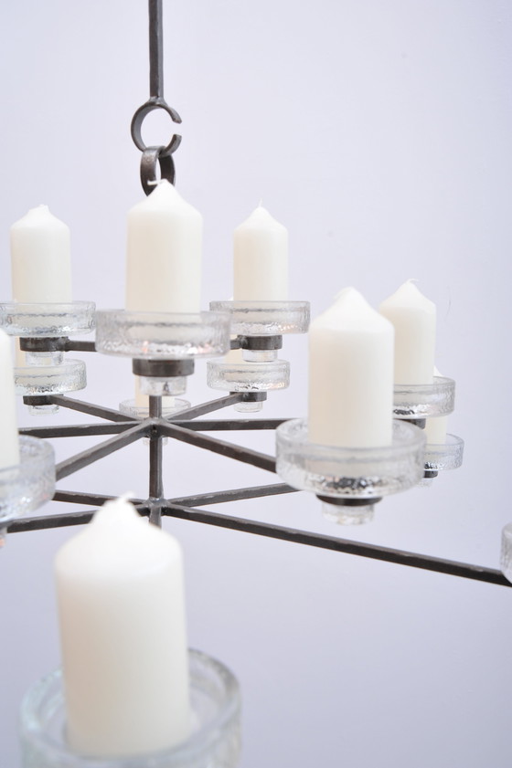 Image 1 of Schmiedeeisener Kerzenleuchter Aus Skandinavien