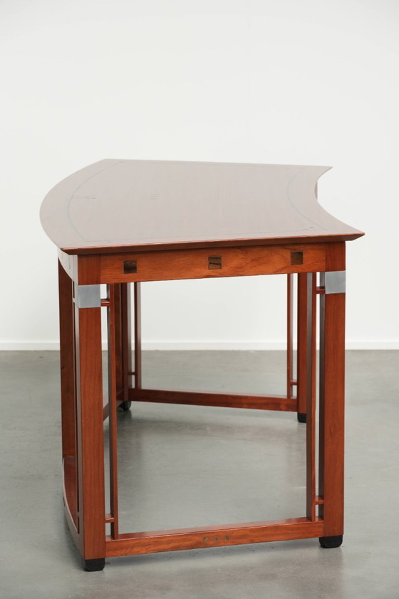 Très beau Bureau courbé de style Art Déco par Schuitema de la série Decoforma – Bureaux, Wood, Klassiek (photo 3 of 14)