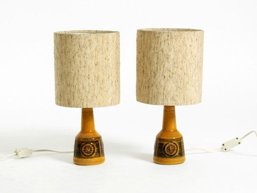Una coppia di bellissime piccole lampade da tavolo in ceramica di Cloos & Co., anni '60