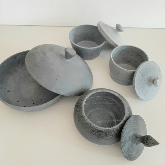 Image 1 of 37pcs.of Handmade Soapstone/Steatite  Tablewear Made In Brasil