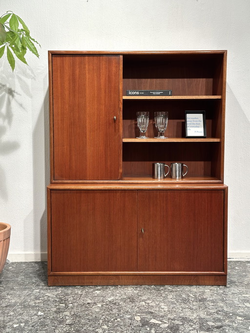 Minimalistischer Vintage-Wandschrank aus Teakholz