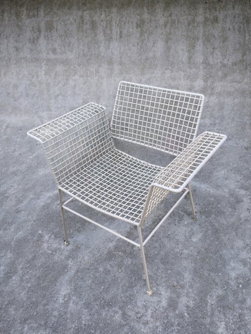 Mid-century Designer Drahtstühle (4 Stück) aus Erlau Deutschland von Karl Fichtel 1960er Jahre
