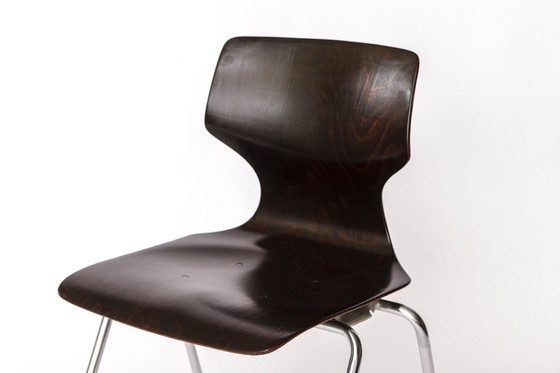 Image 1 of 6 Flötotto Pagwood Chairs – German Design Classic, 1970s, Chrome & Plywood