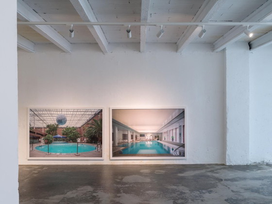 Image 1 of Empty Swimming Pool — color framed photograph 100x150cm