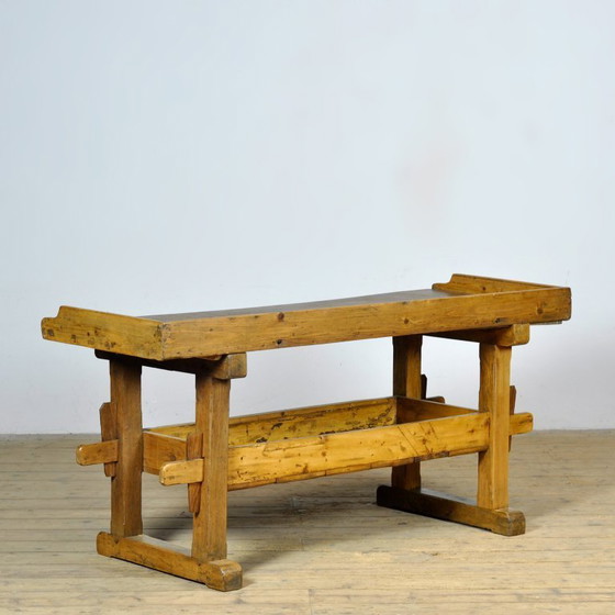 Image 1 of Tavolo da lavoro in rovere e pino, circa 1900