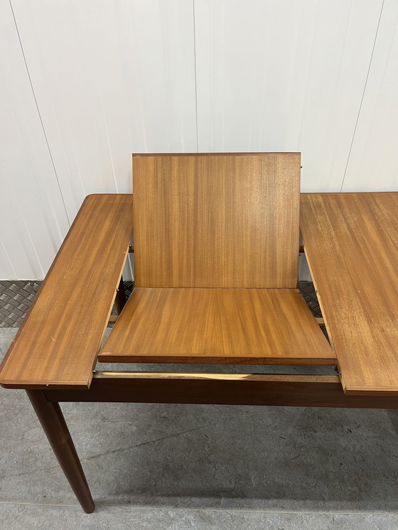 Image 1 of Vintage Mid - Century Extendable Dining Table Teak Wood