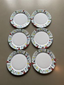 6 grandes assiettes vintage Arcopal Vegas D 31cm