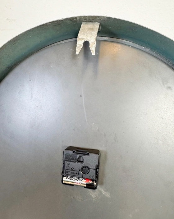 Image 1 of Gran reloj de pared industrial azul de Chronotechna, década de 1950