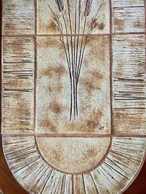 Image 1 of Herbarium coffee table in ceramic and solid wood, signed