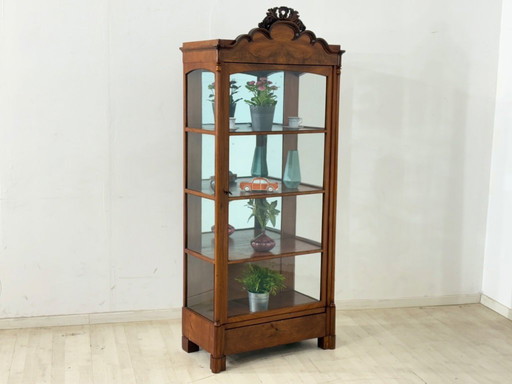 Bellissima vetrina Biedermeier, mobile da soggiorno, circa 1880